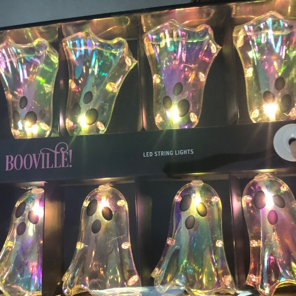 NEW Booville Lighted Iridescent Ghost LED String Lights